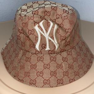 Brown Ny Bucket hat